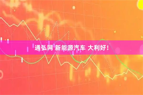通弘网 新能源汽车 大利好！